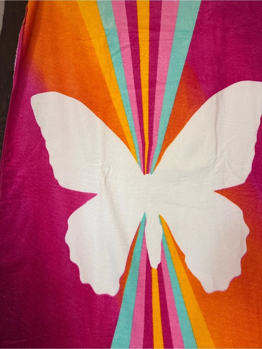 One Of A Kind Bright Butterfly Beach Towel -Great gift for girl!